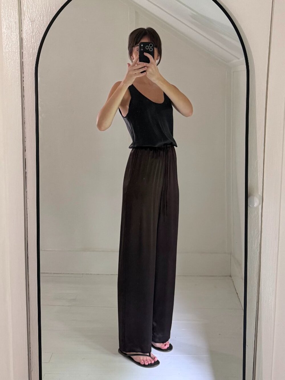 & Other Stories Drawstring Satin Trousers in Dark Brown NWT Size 0 Retail $119
